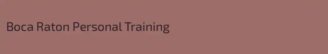 Boca Raton Personal Training